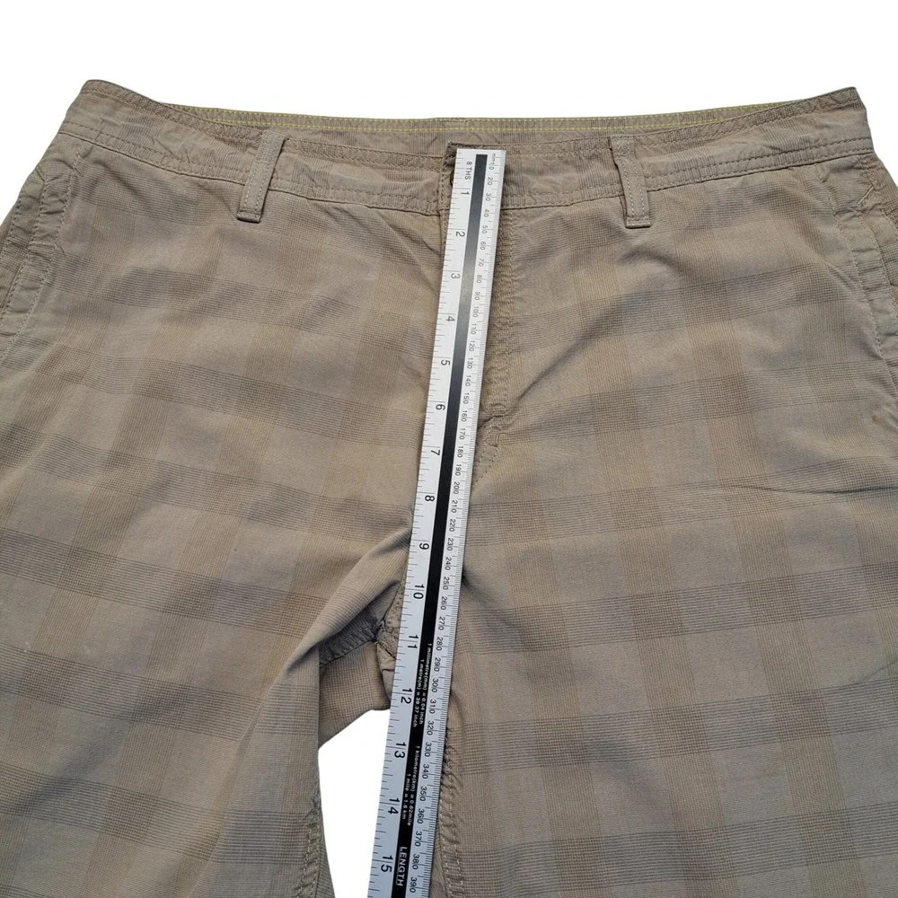 The North Face Shorts Mens 38 Khaki Tan Good Plaid Hiking Outdoor Cargo Utility